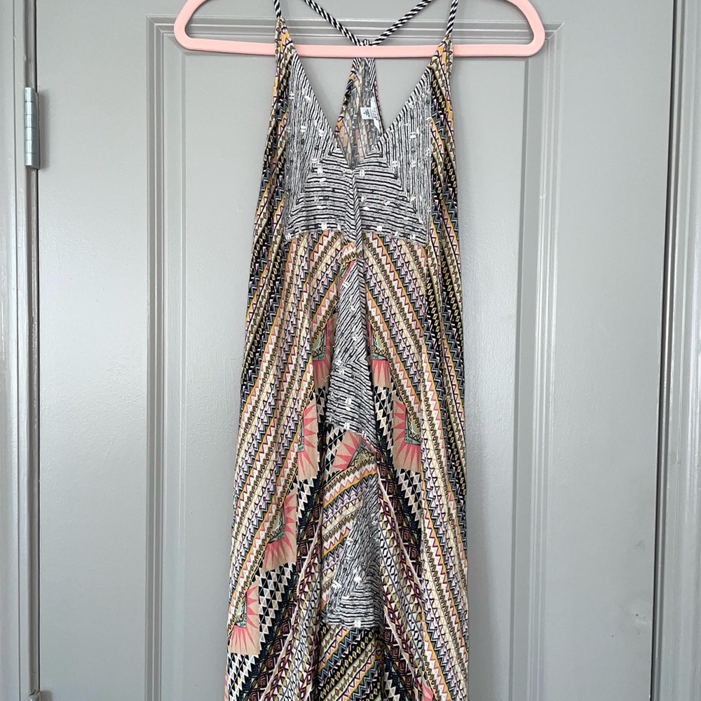 GUESS Los Angeles Maxi Dress Tribal Print Sleeveless Size S